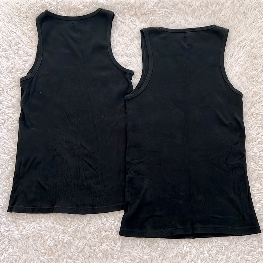 Goodfellow & CO. Muscle Shirts Black Ribbed Mens Tank Top Bundle - Picture 2 of 7